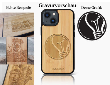 INDIVIDUELL iPhone 15 Pro Bambus-Kunststoff